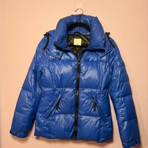 SAM Women’s Blue Puffer Jacket with Hood
